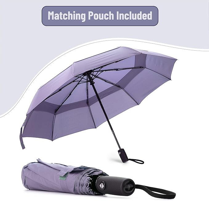 Mr. Pen- Windproof Travel Umbrella, Small Water-Resistant Automatic Folding Umbrella for Rain and Sun, Light, Compact and Portable for Women & Men, Fits Car & Backpack