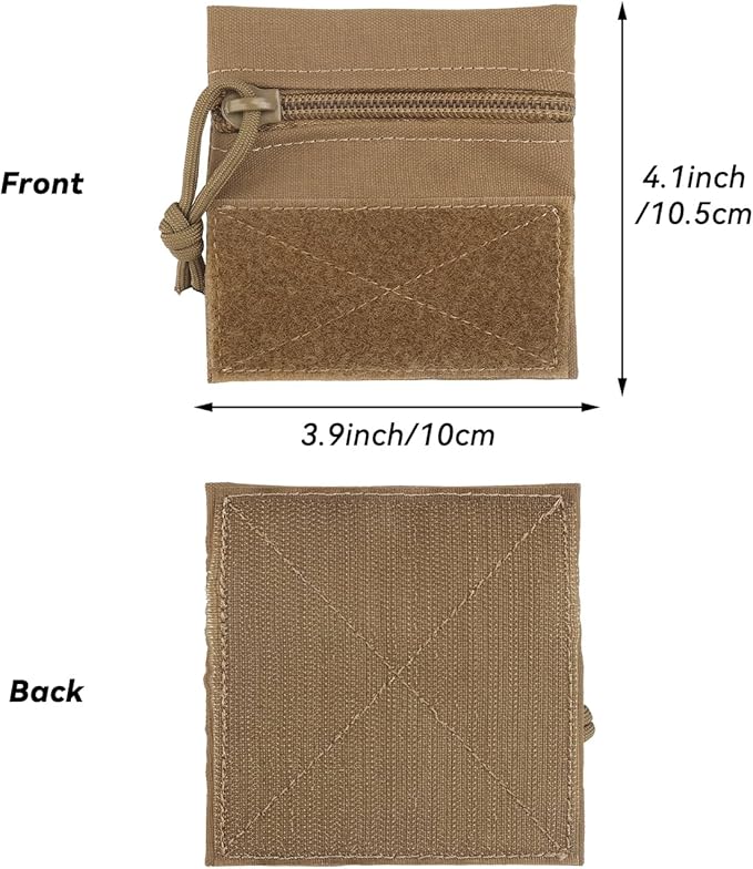 Qavctw Tactical Admin Pouch Bag with Hook and Loop Tool Storage Bag Snack Pouch Candy Bag Hanging Pouches Backpack Accessory Pouch