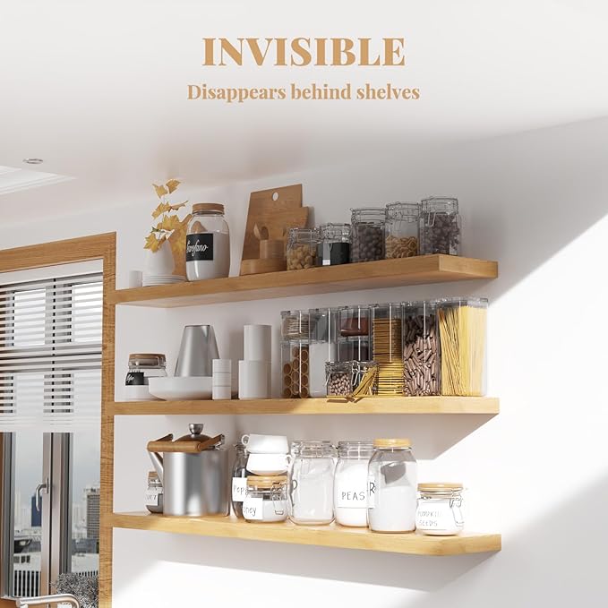 Floating Shelf Bracket Heavy Duty Shelving Brackets,Decorative Floating Shelf Hardware Black,Hidden Metal Shelf Support Bracket Heavy Duty Floating Mantel Bracket (53X6X1.2-Starter Jig)