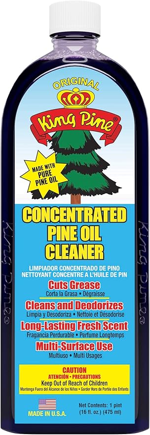 King Pine Concentrated Pine Oil, Multi-Surface Cleaner, Industrial Strength, Original Black (8 Fl Oz)