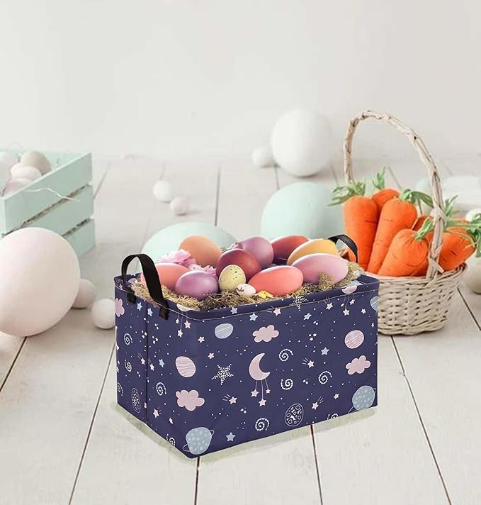 Rec Box Hamper Storage Basket Collapsible Organizer Bin Gift Shelf Baskets for Home and Kitchen Storage