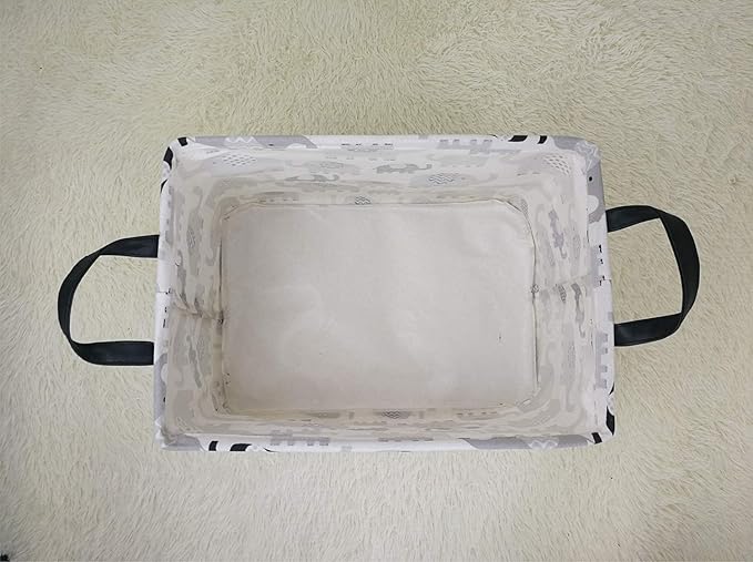 Rectangle Gift Shelf Nursery Storage Basket Laundry Hamper Storage Box and Bins for Home Clothes with Handles