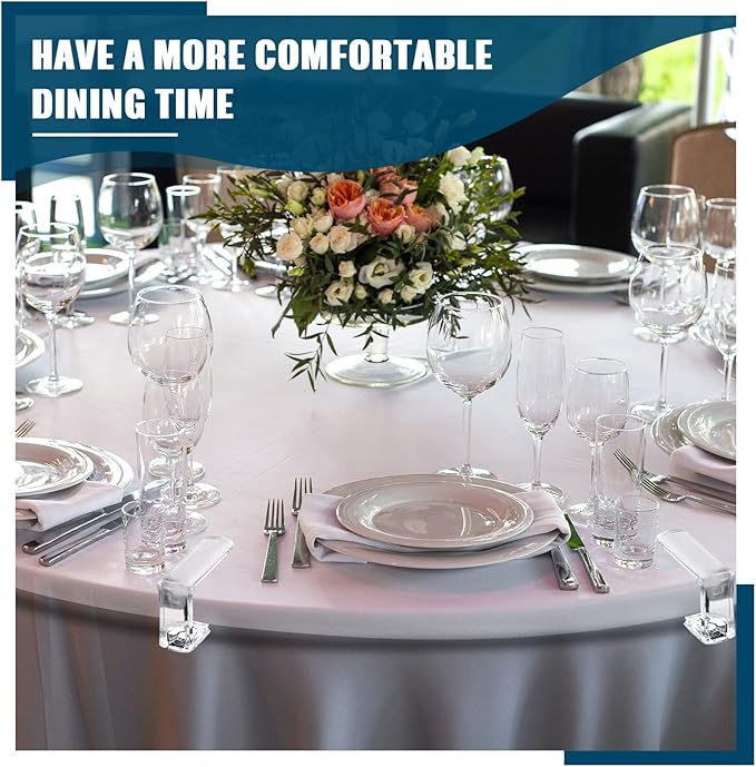 Jetec 6 Pieces Clear Tablecloth Clips Plastic Loaded Table Cover Holder Clamps Table Linen Clips for Christmas Birthday Camping Picnic Wedding Restaurant Outdoor Hosting Essentials