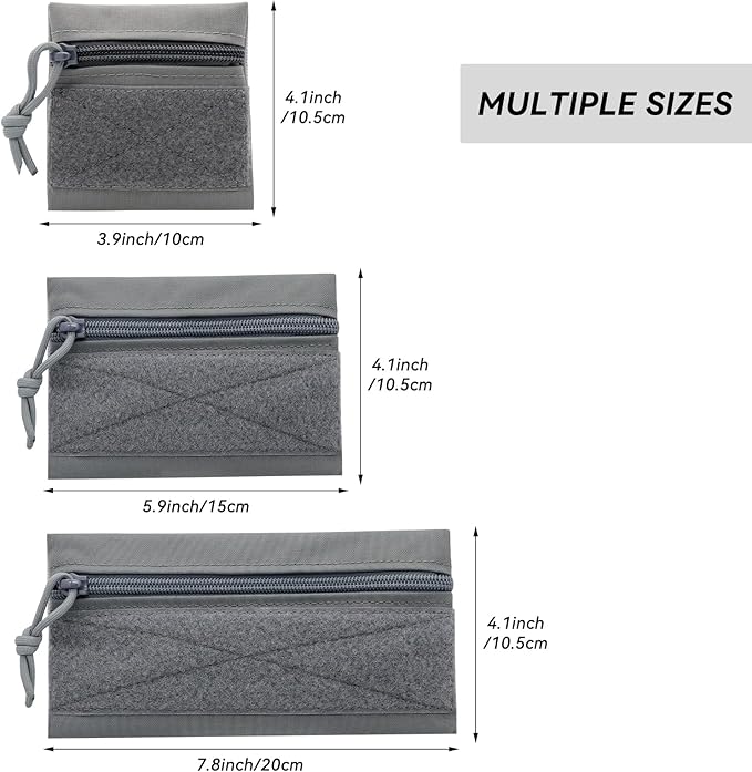 Qavctw Tactical Admin Pouch Bag with Hook and Loop Tool Storage Bag Snack Pouch Candy Bag Hanging Pouches Backpack Accessory Pouch