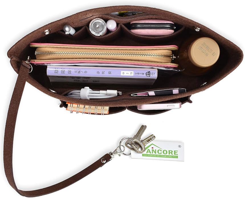 VANCORE Felt Insert Handbag Organizer Travel Purse Bag Organiser
