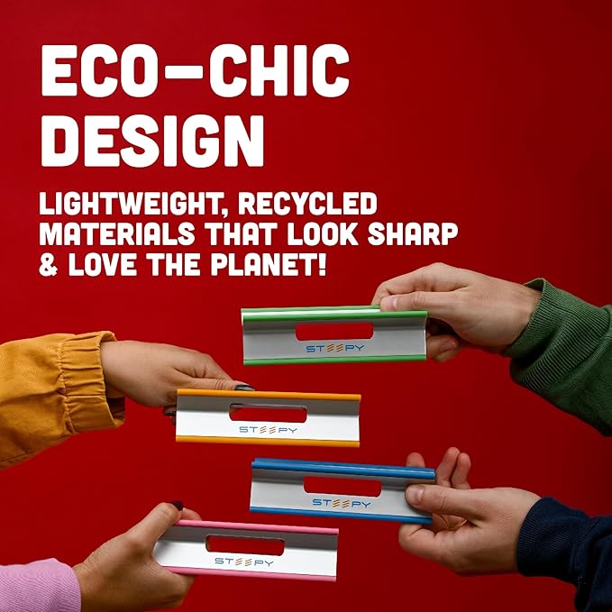 Steepy Portable Laptop Stand for Desk – Adjustable Height, & Portable Laptop Holder – Ergonomic Computer Stand for Cooling & Comfort – Slip-Proof, Sturdy Design – Universal Fit for 13-17 Inch Devices