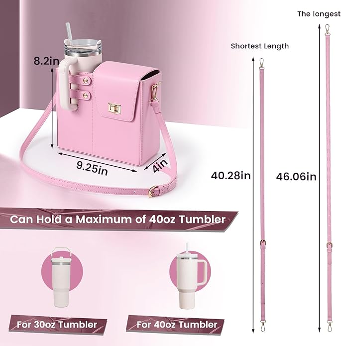 Outdoor Portable Crossbody Water Cup Purse Bag Water Bottle Carrier Bag with Phone Pocket Tumbler Carrier with Strap