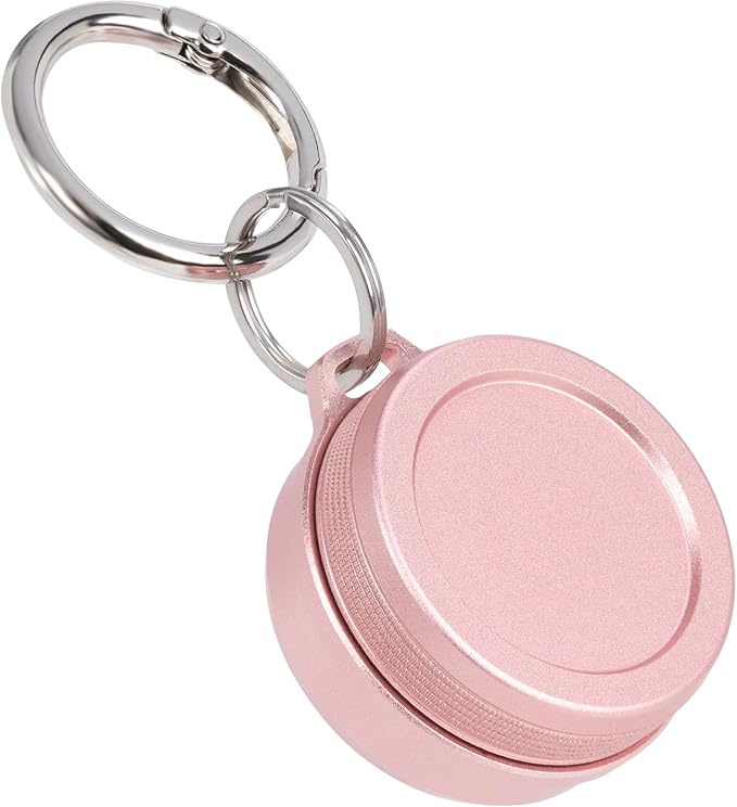 Daily Metal Carrying Case - Portable Keychain Pill Holder, Waterproof Small Travel pill Container for Earplugs Coins, Compatible with Loop, Eargasm & Vibes, Compact Mini Purse Pill Box (Pink)