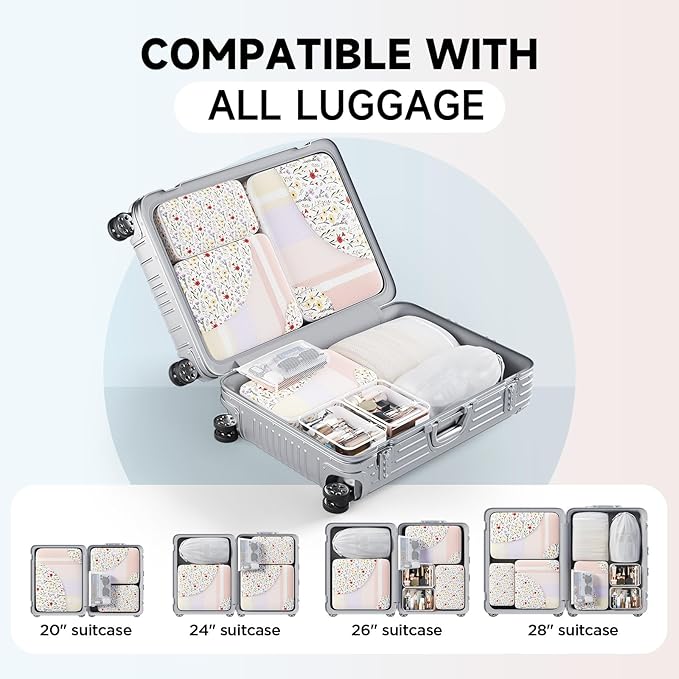 9 Set Packing Cubes for Travel, Gifts for Women Mom,Anti-Tearing Suitcase Organizer,OlarHike Vacation Essentials & Accessories for Cruise Ship