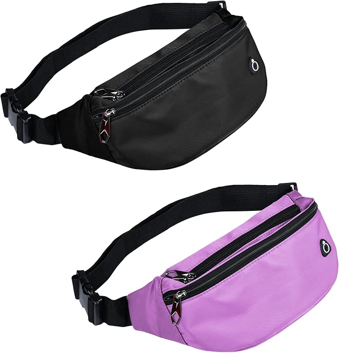 Fanny Packs for Men and Women, Waterproof Sports Waist Pack Bag for Travel Hiking Running Hands-free