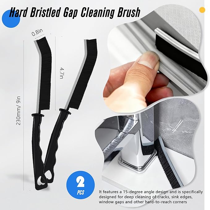 15Pcs Crevice Cleaning Brush Groove Gap Hard Bristle Cleaning Tool Small Clean Brush for Cleaning Sink Toilet Kitchen Door Window Track Cup Teapot