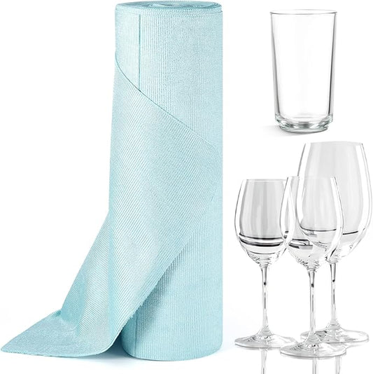 Microfiber Cleaning Cloth, 20 Sheets Glass Cleaning Cloth 11.8" x 15.7", Reusable Towels Kitchen Cleaning Wipes Lint Free Rags for Laptop Camera Lenses LCD Screens (Blue, 11.8" x 15.7")
