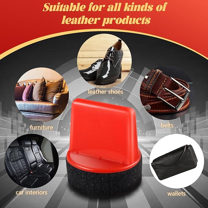 10 Pcs Shine Shoes Sponge Applicators Foam Dauber Shoe Polish Applicator Brush Leather Shoes Boots Care Cloths Suede Cleaner(10 Pcs Shoe Sponge B)