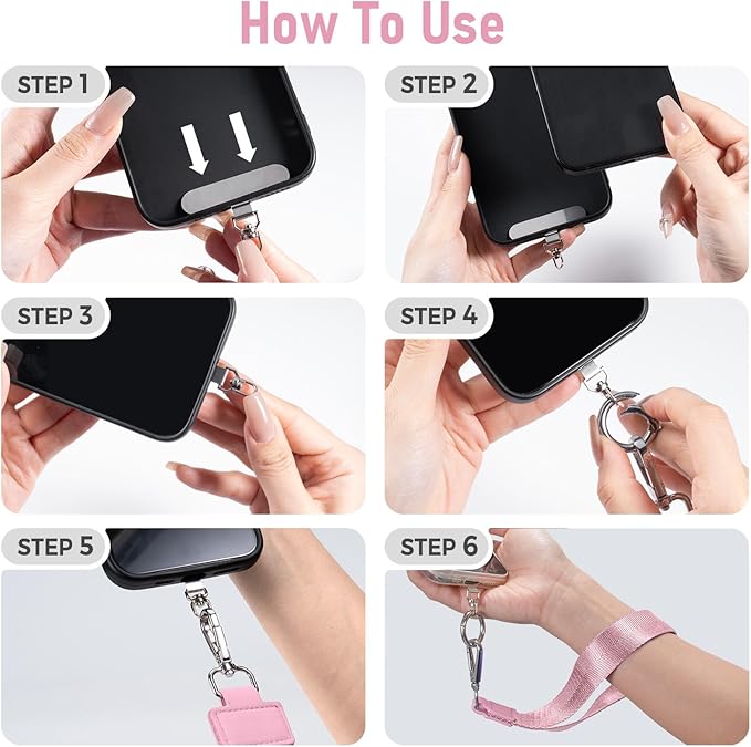 Clip and Go Strap for Phone with Wallet Crossbody Phone Lanyard and Detachable Checkered Bag with ID Window and RFID Pouch for Daily Travel.