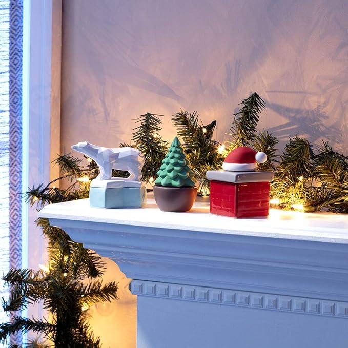 Ellia, Evergreen Christmas Tree Porcelain Aroma Diffuser, Holiday Décor for Essential Oils