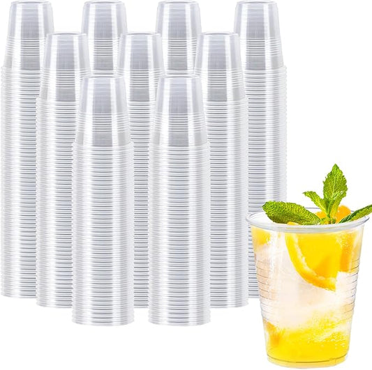 Lamosi 600 Count 5 oz Plastic Cups, Disposable Clear Bathroom Cups 5 Ounce, Small Drinking Cups for Dessert, Party, Wedding, Travel, Events
