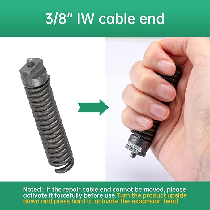91037 IWCable Repair Coupling 3/8-Inch Replacement for RIDGID Drain Cleaning Cable End - 2 Pack