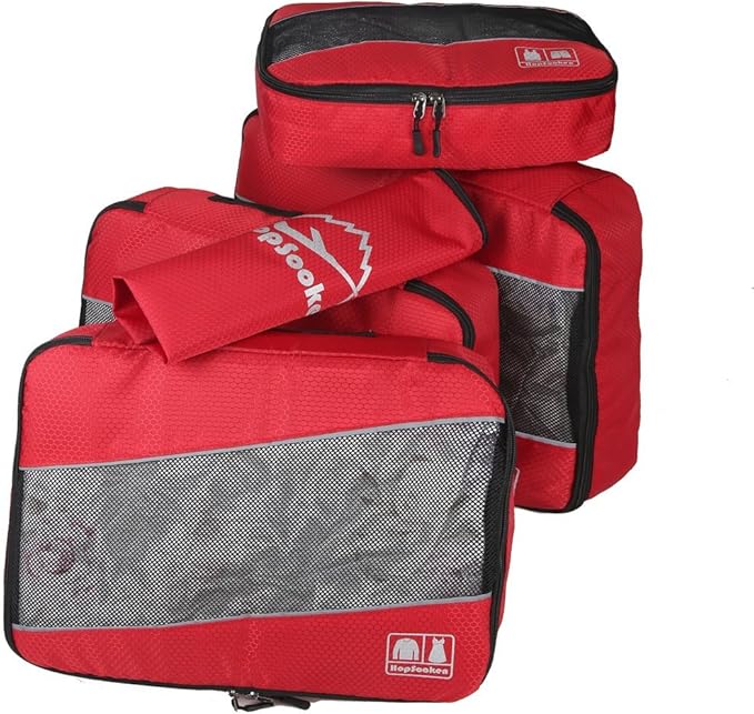 5 Set Packing Cubes for Travel Large Suitcase Luggage Organizer Bags Travel Accessories Vacation 4 Cubes 1 Laundry Pouch Bag