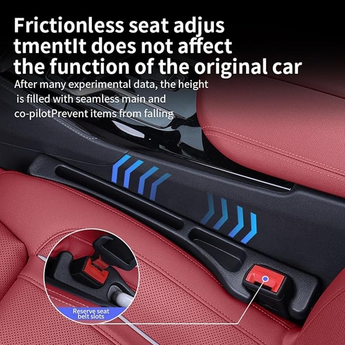 Apkoliros 2-Pack Car Seat Gap Filler, Anti-Drop Leak-Proof Seat Crevice Organizer with Phone Holder, Perfect for Car SUV Truck Interior
