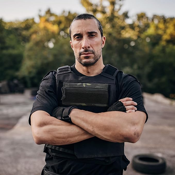 Qavctw Tactical Admin Pouch Bag with Hook and Loop Tool Storage Bag Snack Pouch Candy Bag Hanging Pouches Backpack Accessory Pouch