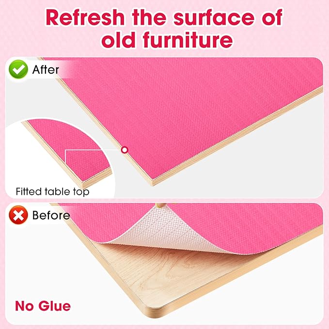 Drawer and Shelf Liner, Non-Slip Kitchen Cabinet Liners Non-Adhesive Thick Strong Grip Waterproof Washable Mats Protect Dresser Shelves Cupboard Bathroom Cabinets, Fuchsia, 18 in X 10 FT