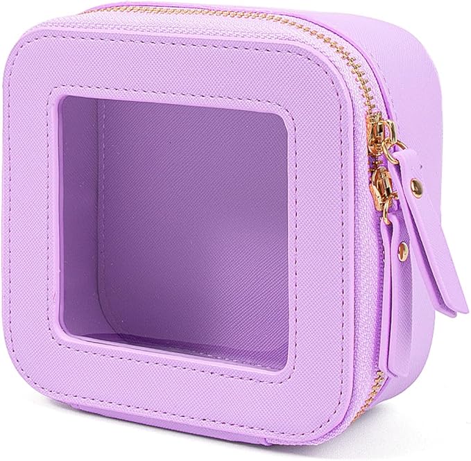 Travel Clear Makeup Bag Set, TSA Approved Cosmetic Bag Case with Zipper Portable Makeup Pouch Toiletry Bag Women Traveling Cosmetic Organizer Storage Bag Car Organizer Car Essentials for Women