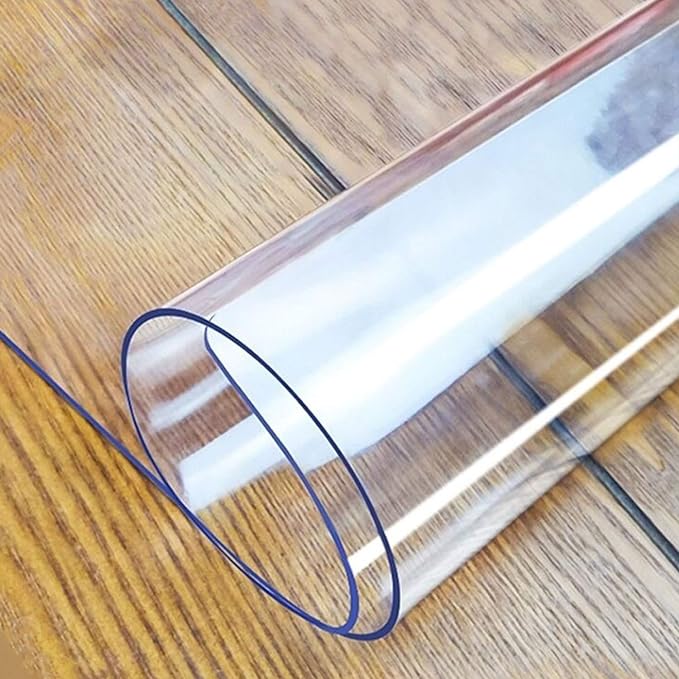 LovePads Clear Table Cover Protector, 44 x 108 Inch 2mm Thick Plastic Table Cover, Table Protector for Dining Room Table, Waterproof Dresser Cover Top for Kitchen, Coffee, Writing Desk