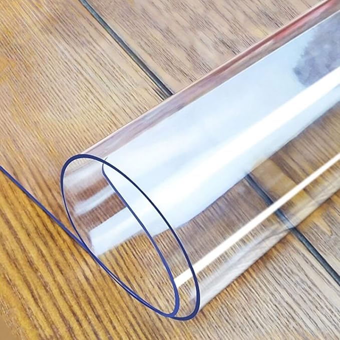 LovePads Clear Desk Mat 14 x 32 Inch, 1.5mm Thick Clear Table Protector, Waterproof Plastic Table Cover Protector, PVC Desk Protector Mat, Vinyl Desk Cover for Desktop, Coffee & Dining Table