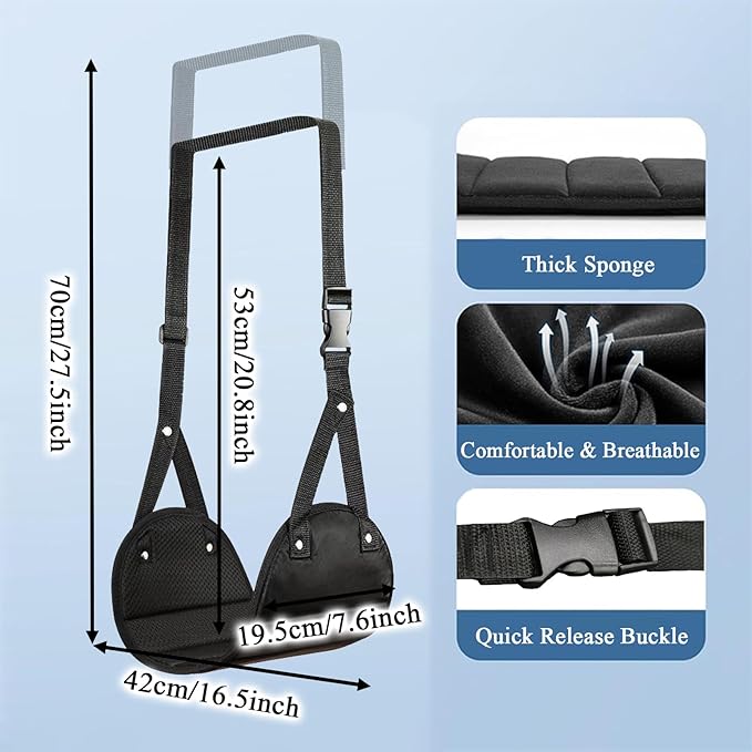Airplane Foot Rest for Plane Long Flight Air Travel Foot Hammock Relax Feet Portable Desk Foot Hammock with Extended Adjustment Strap FootSling Airplane Travel Essentials for Long Flight