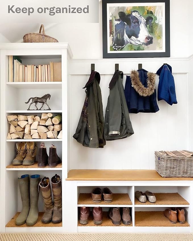 6 Pack Heavy Duty Steel Essential Style Wall Hooks for Indoors & Outdoors (White J Hook)