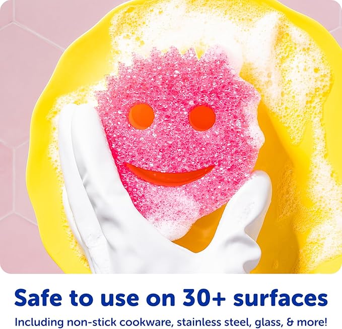 Scrub Daddy Scrub Mommy Kitchen Sponges for Dishes & Wiping Spills - Dual-Sided Dish Scrubber Sponge for Cleaning - Multi-Colored Bulk Pack - Stain & Odor Resistant (7 Count)