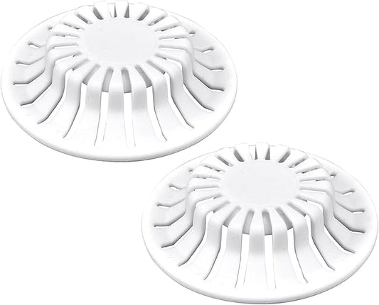 DANCO Universal Bathroom Sink Suction Cup Hair Catcher Strainer and Snare | For Pop-Up Stoppers | White | 2 Pack (10769)