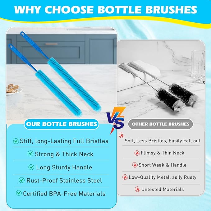 3Pack Dryer Vent Cleaner Kit, Home Improvement Essential Cleaning Tools, Up to 30 Inch Long Brush Cleaning Set，pet Hair Remover for Laundry，Drain Snake