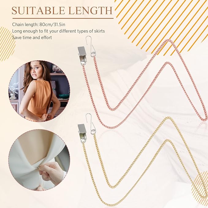 2 Pcs Zipper Helper Pulls for Dresses and Boots Zipper Puller with Hook and Clip for Back Button Clothing Assistant Aid Tool, Zip Up Dress by Yourself, Gold, Rose Gold