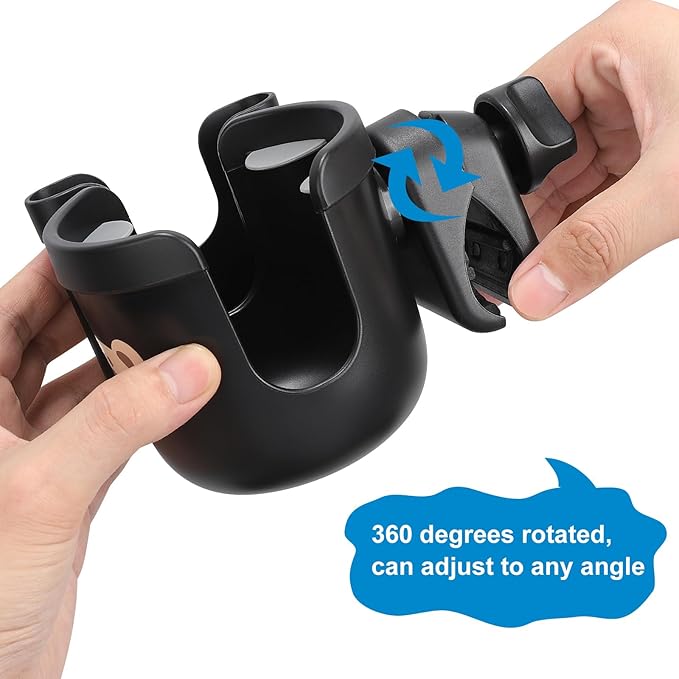 Accmor 2-in-1 Walker Cup Holder with Phone Holder, Wheelchair Cup Holder, Rollator Cup Holder, Cup Phone Holder for Walker, Wheelchair, Rollator, Mobility Scooter