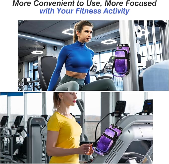 Nuovoware Water Bottle Carrier Bag,25oz/40oz/64oz Bottle Pouch Holder,Adjustable Shoulder Hand Strap 2 Pocket Sling Neoprene Sleeve Sports Accessories for Hiking Travelling Camping