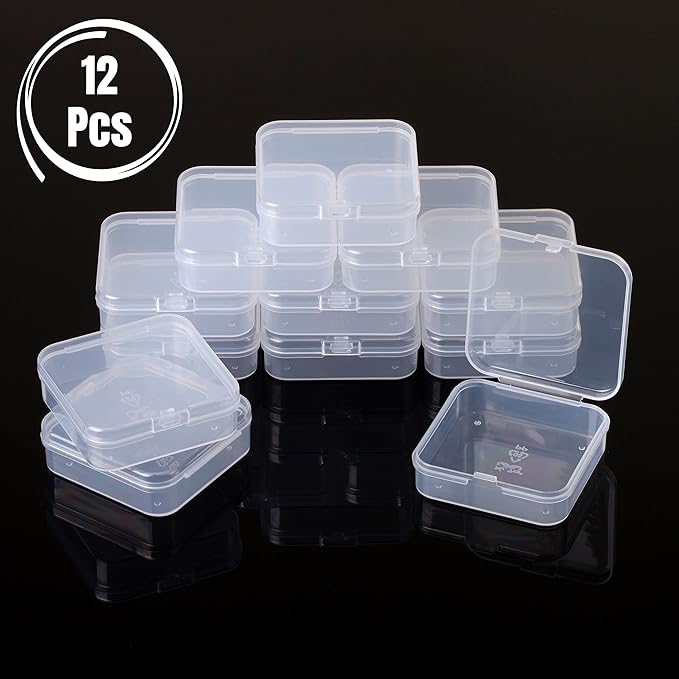Mr. Pen - Small Plastic Containers, Clear, 12 pcs, Small Bead Organizer, Small Containers for Organizing, Bead Containers, Small Plastic Box, Mini Containers, Small Plastic Storage Containers