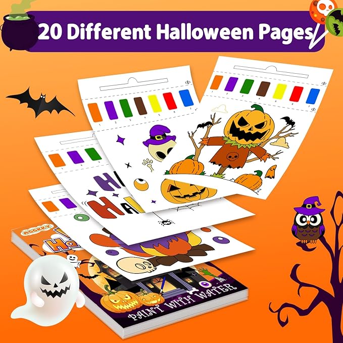 AGGKKY Paint with Water Coloring Books for Kids Toddlers 1-3 Mess Free Watercolor Painting Book Kits Arts and Crafts for Kids 2-4 4-6 Travel Activities Birthday Christmas Stocking Stuffers Toy Gift