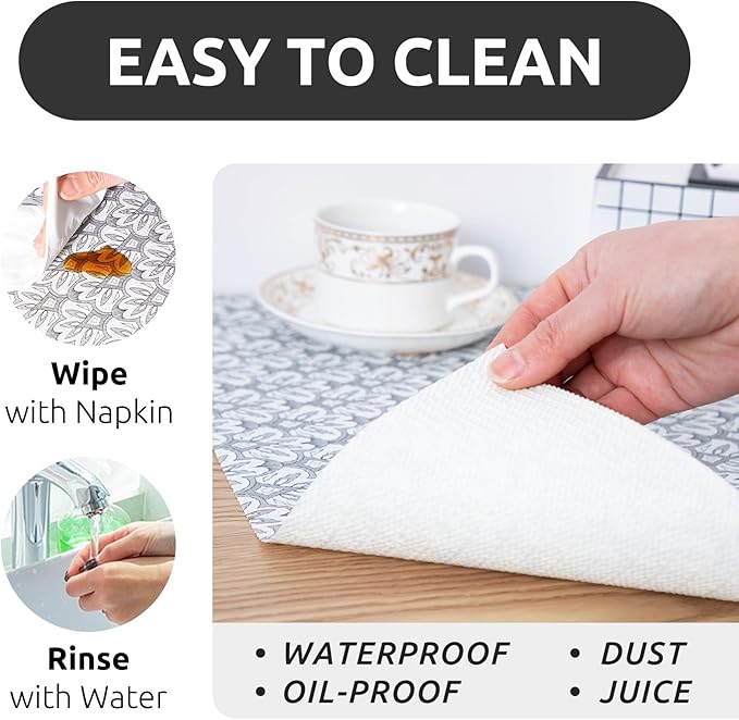 RAY STAR 12X120 Inch Shelf Liner for Kitchen Cabinets, Non-Adhesive Cabinet Liner Washable, PVC Drawer Liner for Dresser Non-Slip Bathroom (Black Floral)(5 Roll)