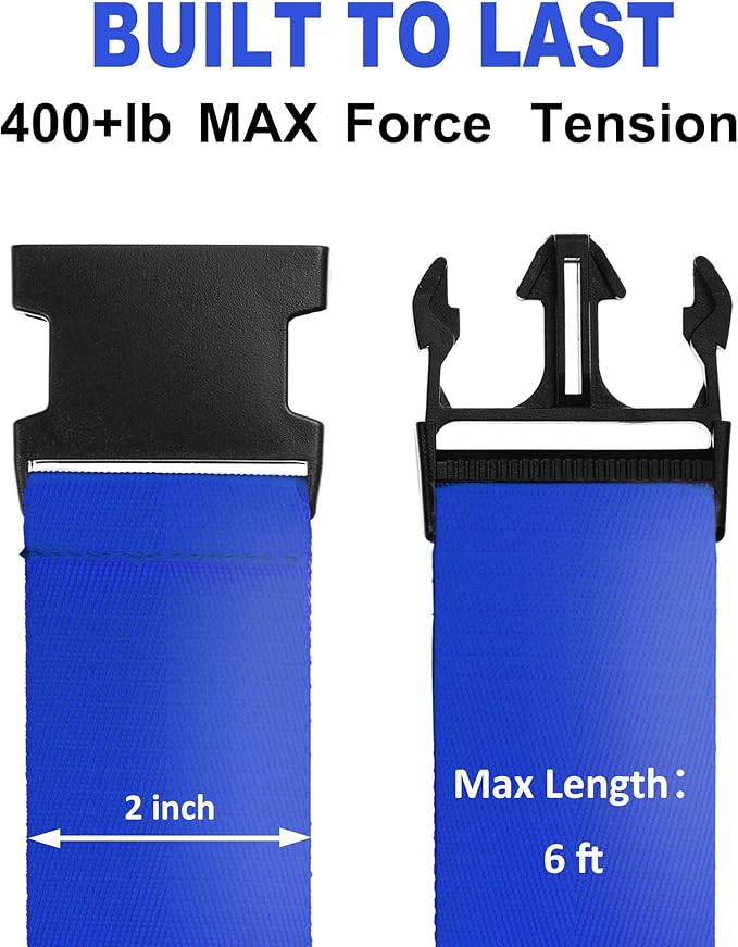 Luggage Straps for Suitcases TSA Approved Travel Belt 4 Pack by Chelmon (Blue)