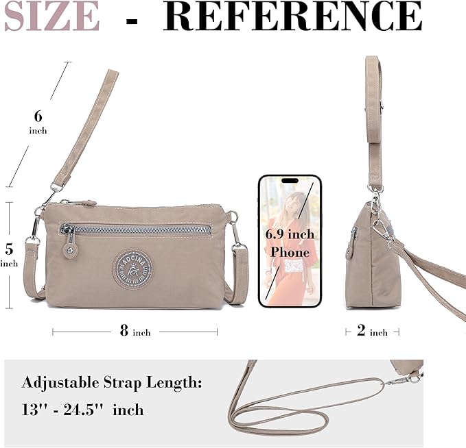 AOCINA Small Wristlet Wallet for Women RFID Blocking Crossbody Purse Gifts for Valentines Day Nylon Cell Phone Purses