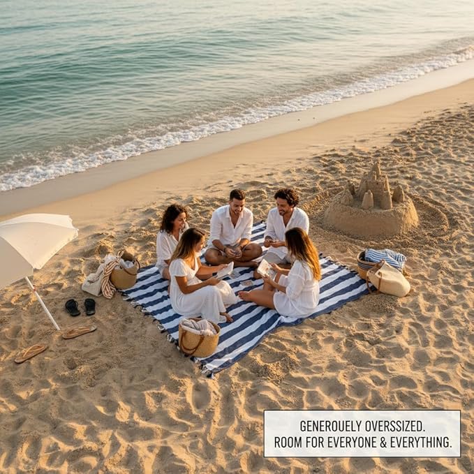 Oversized Turkish Beach Towel Blanket Cotton Giant XL Sandproof Towels Huge Linen XXL Extra Large Big Throw Quilt Blankets for Adults Cloud Travel Camping Glamping Accessories Essentials