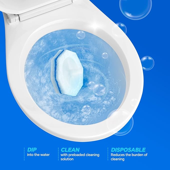 2X Cleaning Power Upgrade Formula Toilet Bowl Wand Refills, Fits for Clorox Wand,150 Count Disposable Toilet Brush Wand Refills - No Falling Apart, Fits Most Brand Toilet Brushes for Bathroom Cleaning