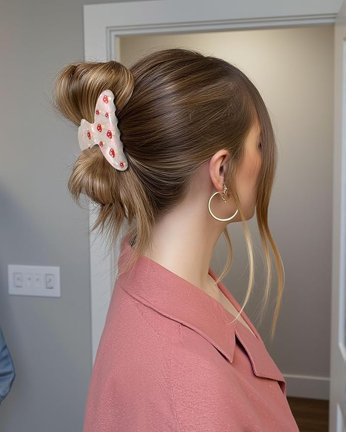 4Pcs Large Acrylic Clips - Big Non-Slip Banana Barrettes for Thick Hair, Strong Hold Jaw Clips for Women Girls