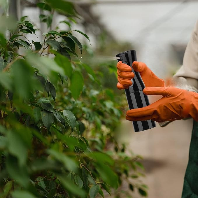 Spray Bottle for Hair (10.15OZ /300ML) Continuous Ultra Fine Mist Sprayer for Hair, Salons, Barber, Plants, Skin Care, Cleaning Black