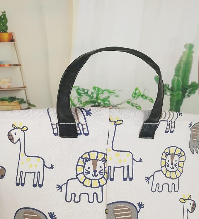 Kids Hamper Baby Storage Bins Gift Toy Box Organizer Nursery Waterproof Laundry Basket Large Canvas Collapsible Chest for Boys Girls Bedroom Closet Shelf Room Decor