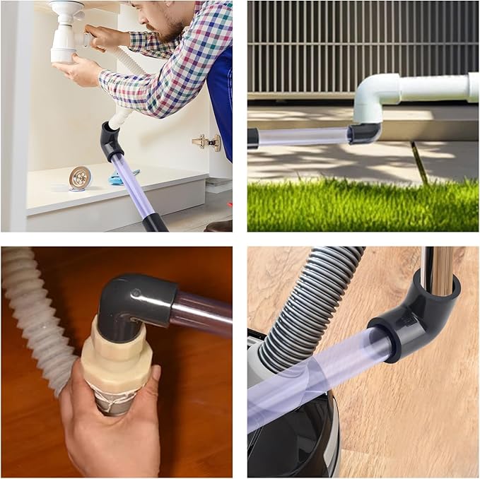 Universal Wet Vac Attachment - AC HVAC Drain Line Unclogger 3/4", 1" Vacuum Adapter to Unclog and Evacuate A/C Drain Lines, Hvac Ac Drain Line Cleaner Tool Vacuum Hose To PVC Pipe Adapter