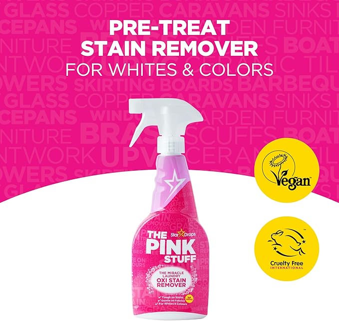 Stardrops - The Pink Stuff - The Miracle Laundry Oxi Stain Remover Spray 500ml