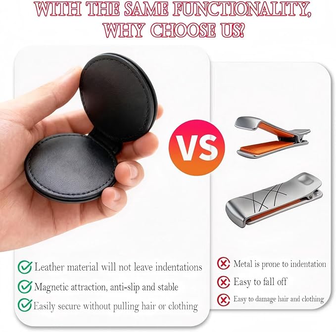 2 Pack Stronger Magnetic Belt Clip, Shoulder Strap Positioners, Relieves Neck & Shoulder Pressure, Enhances Traveling Safety & Comfort