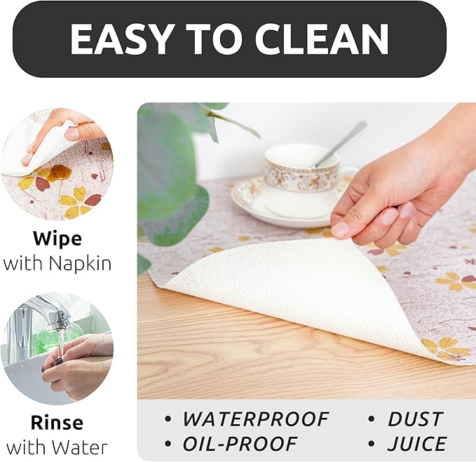 RAY STAR 18X96 Inch Shelf Liner for Kitchen Cabinets, Non-Adhesive Cabinet Liner Washable, PVC Drawer Liner for Dresser Non-Slip Bathroom (Yellow-Floral)(4 Roll)